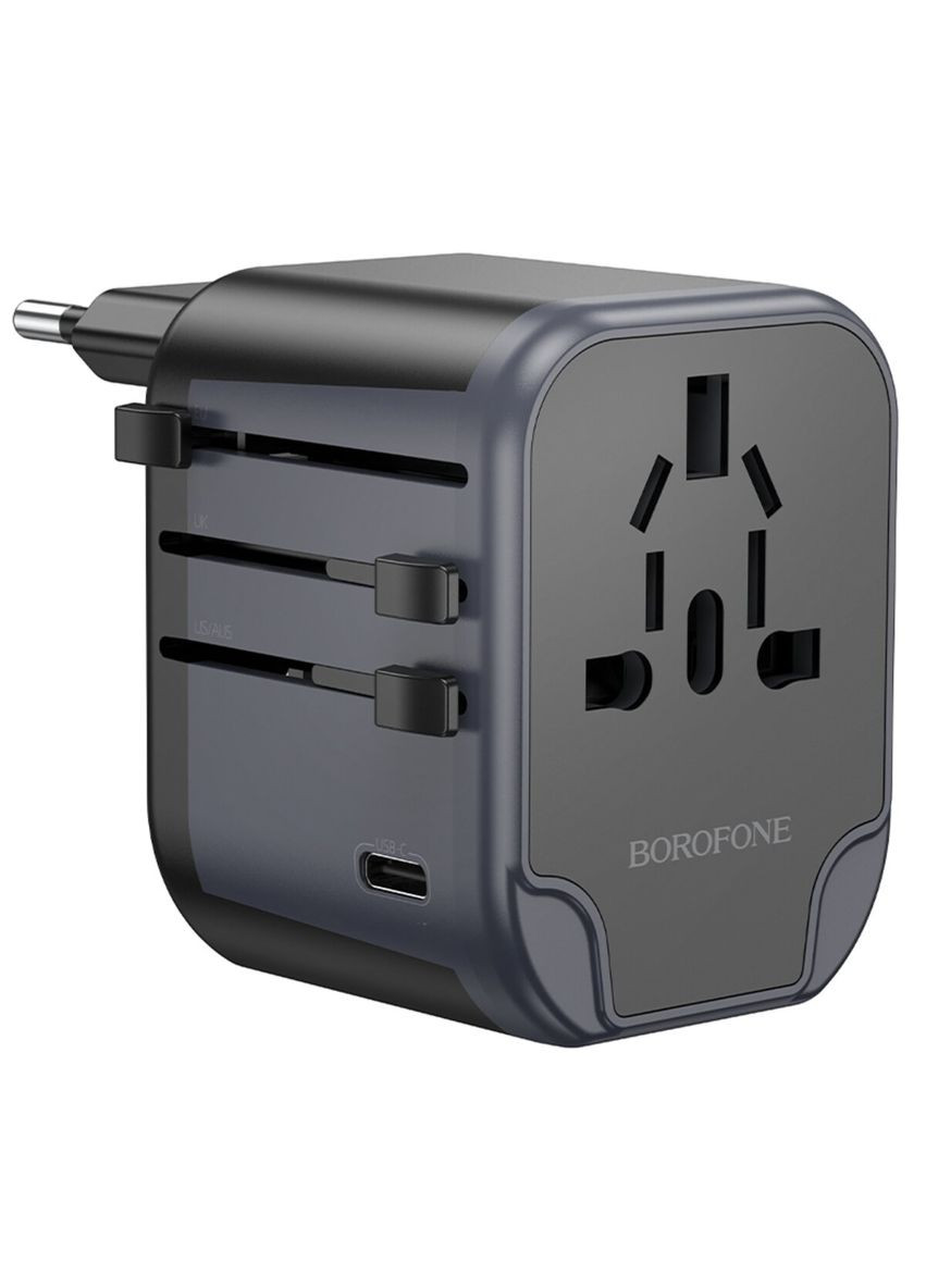 Сетевое зарядное устройство 3-port(1C2A) universal conversion charger Black Borofone BAC12 Leader (340277653)