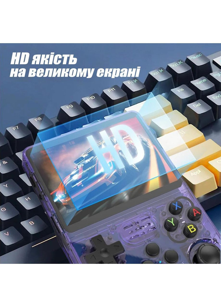 Портативна Ігрова Консоль R36S 64GB Портативна Ігрова Ретро Консоль Ретро Приставка, чорна Data Frog (369776232)