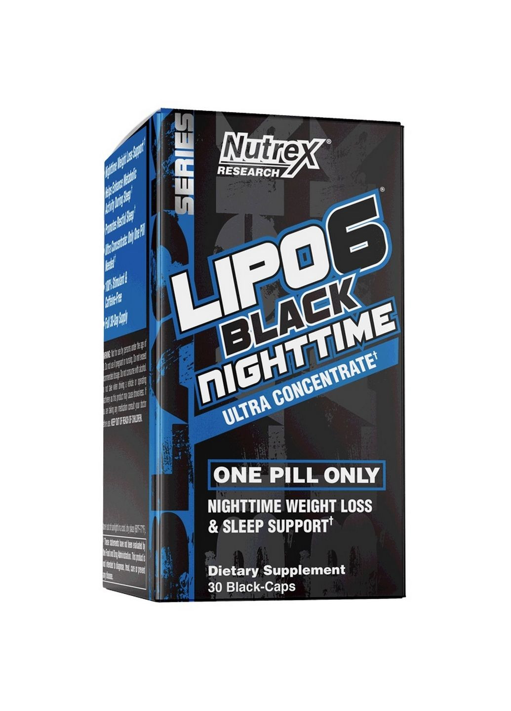 Жиросжигатель Lipo-6 Black NightTime Ultra Concentrate, 30 капсул Nutrex Research (293339578)