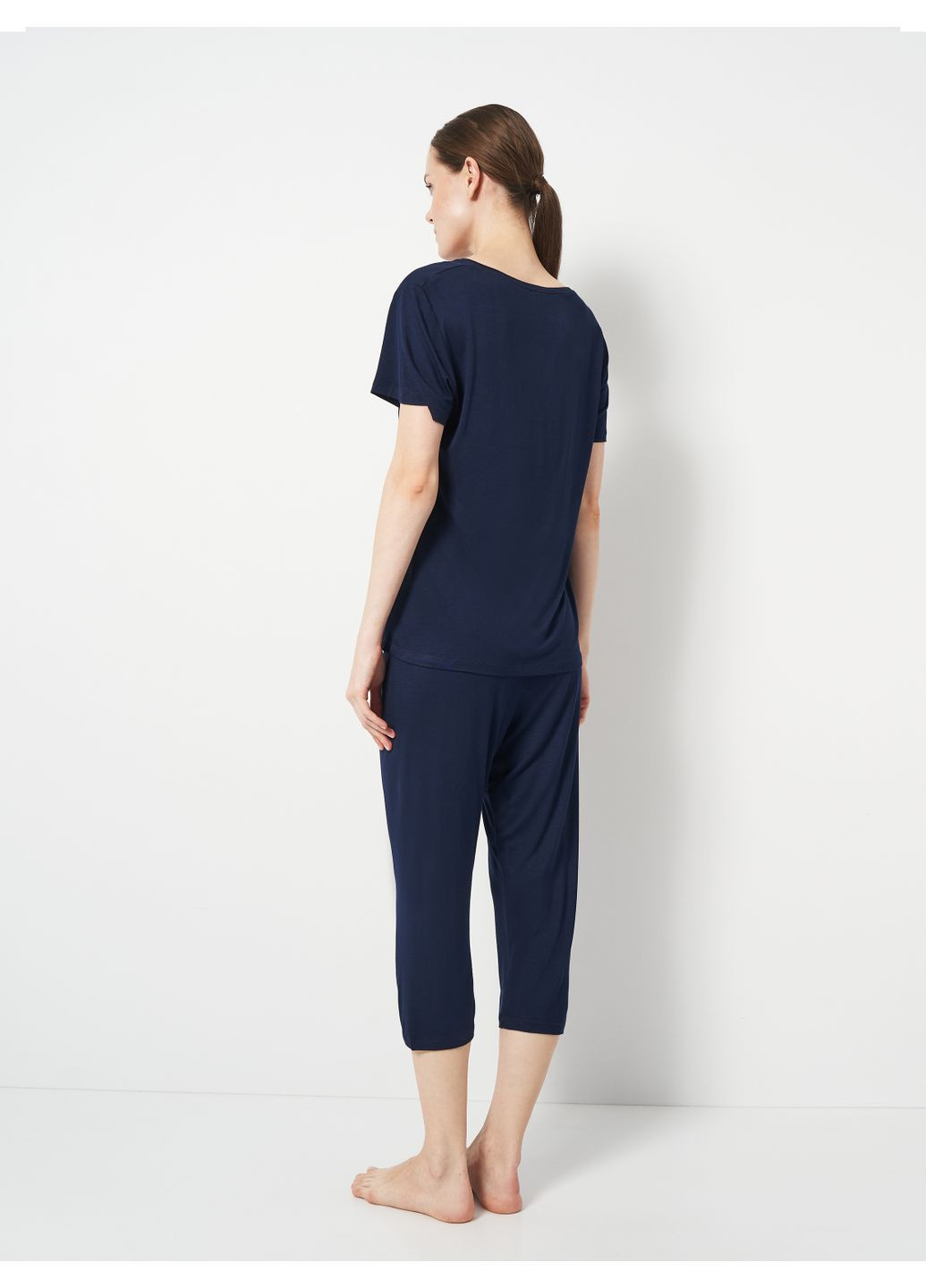 Темно-синяя всесезон пижама(футболка, бриджи) футболка + капри Cotpark