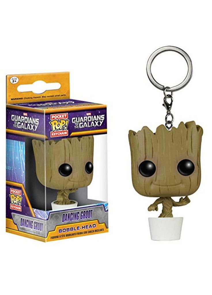 Фигурка - брелок Pop танцевальный Грут Groot Guardians of the Galaxy Стражи Галактики 4 см 60.66 СГ Funko (317259205)