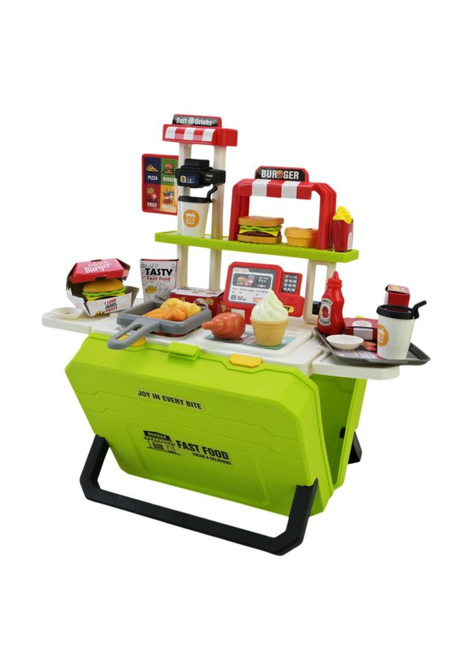 Детская игрушечная кухня "Фаст-фуд" 668-159/160(Green) с аксессуарами Bambi (364358405)