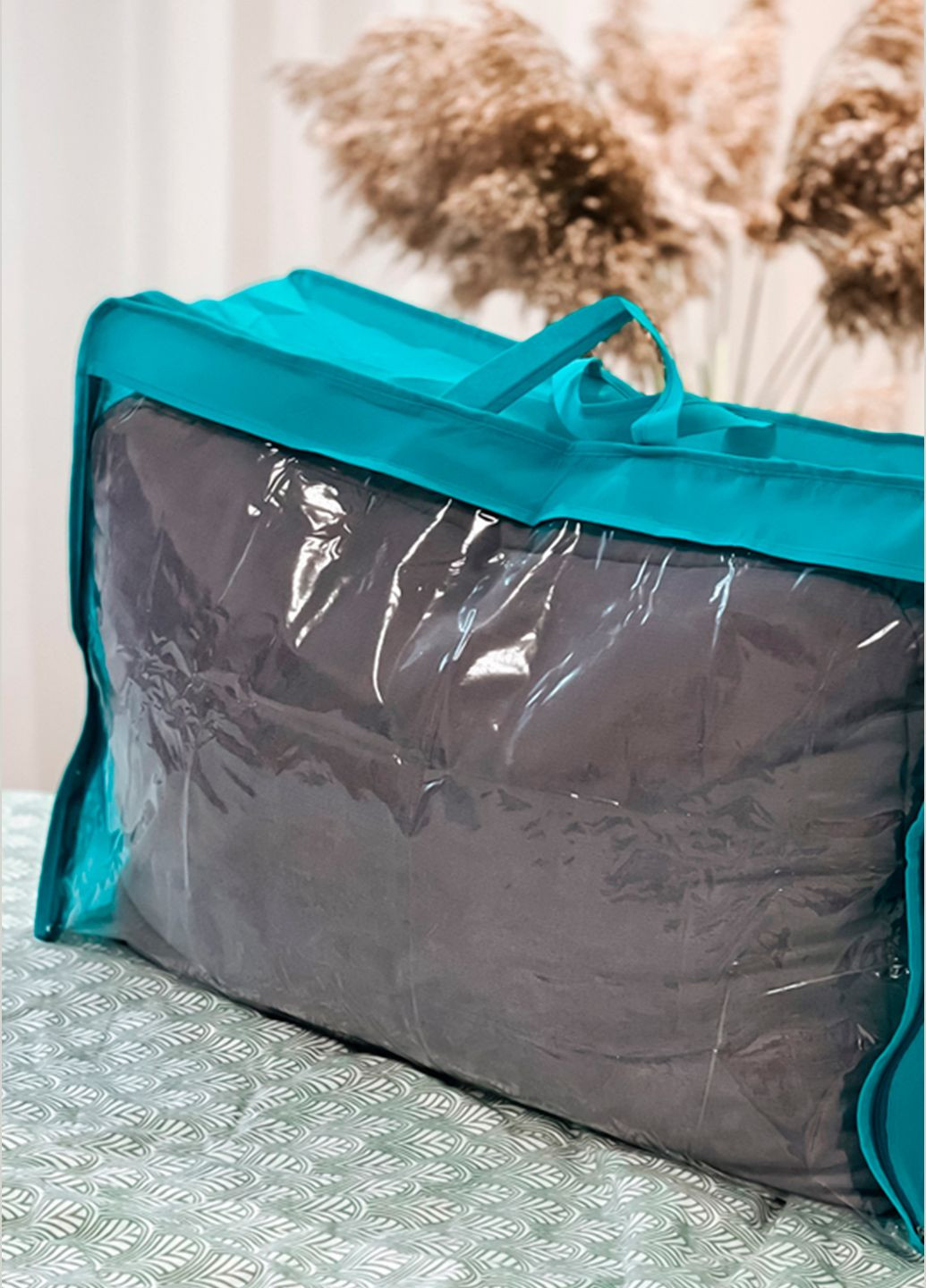 Чехол-сумка для хранения вещей, одеял, подушек L 70х50х20 см с ручкой Organize (291018698)