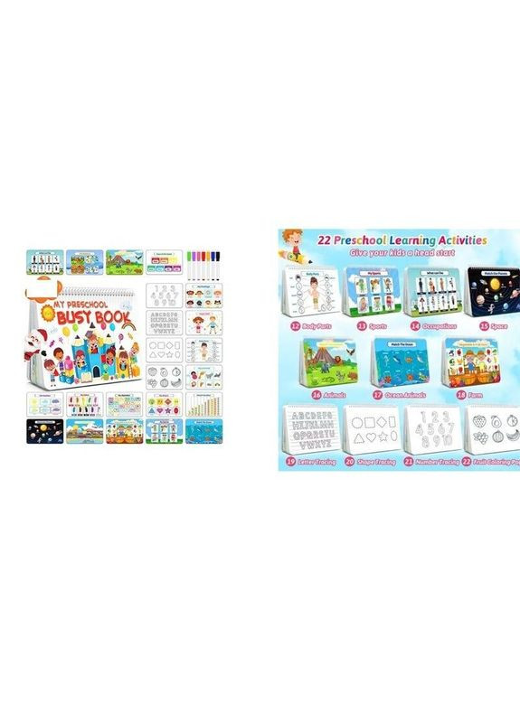 Книжка логічна "Монтессорі: Graffiti Quiet Book", дошкільне навчання, 22 комплекти завдань MIC (298304588)