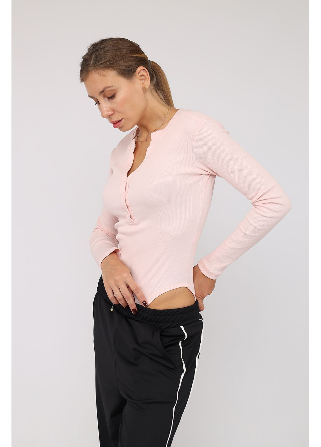 Боди женское цвет светло-розовый CB-00284472 Yuki (362413445)