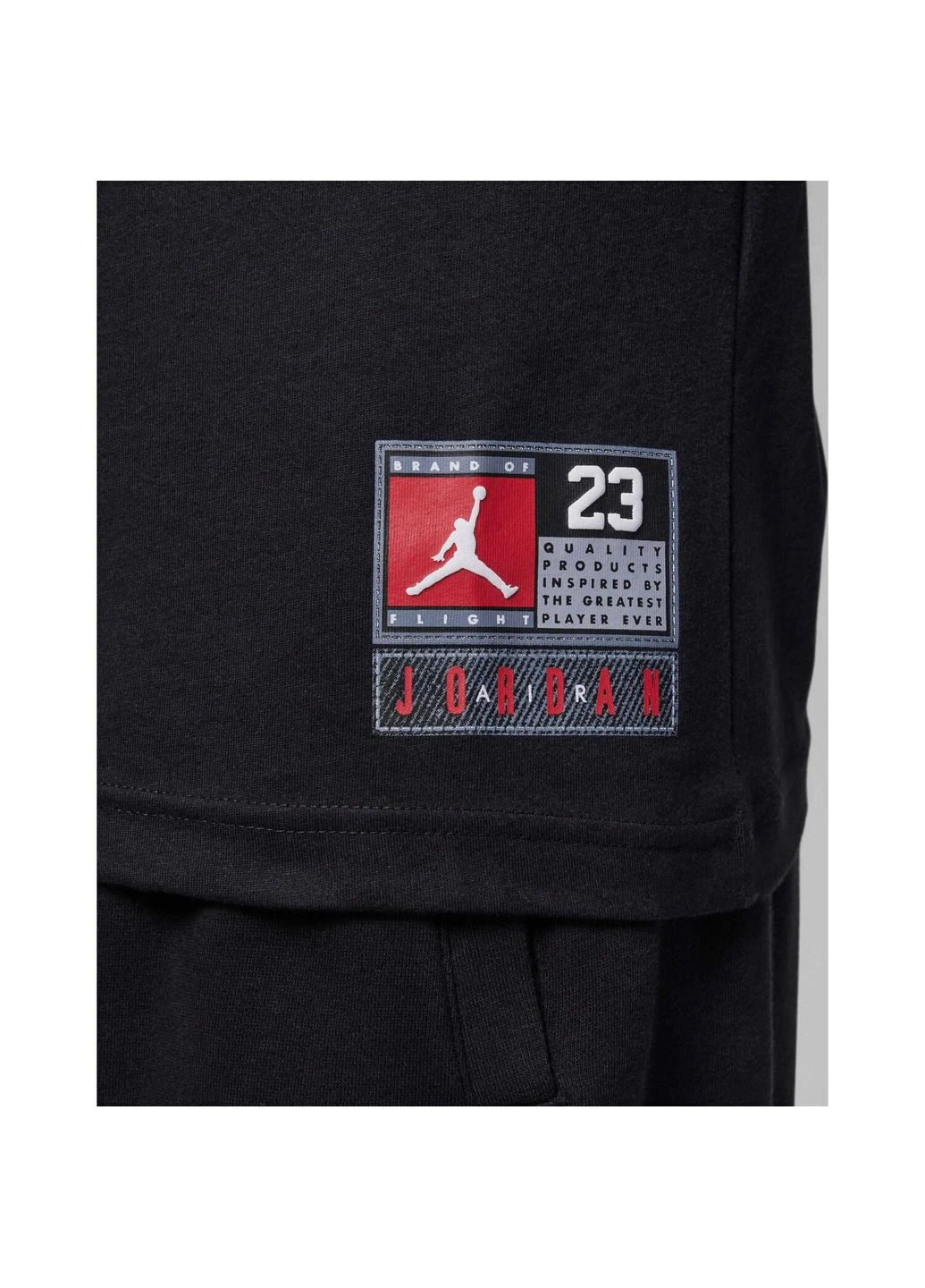 Чорна демісезонна футболка підліткова чорна 95a088-kr5 Nike JORDAN