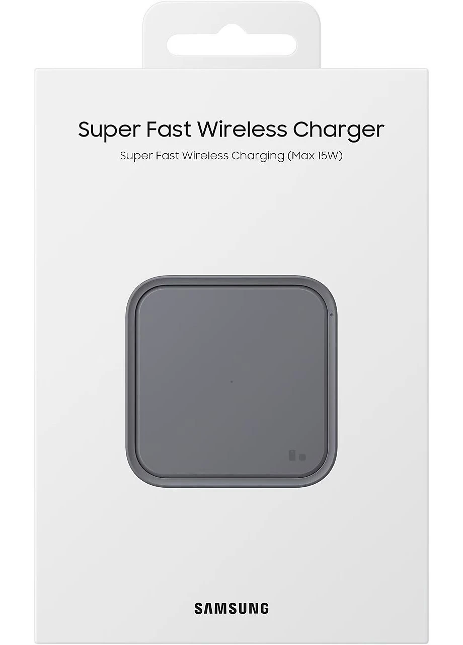 Беспроводное зарядное устройство 15W Wireless Charger Pad with TA (EP-P2400TBEGEU) серый Samsung (389206624)