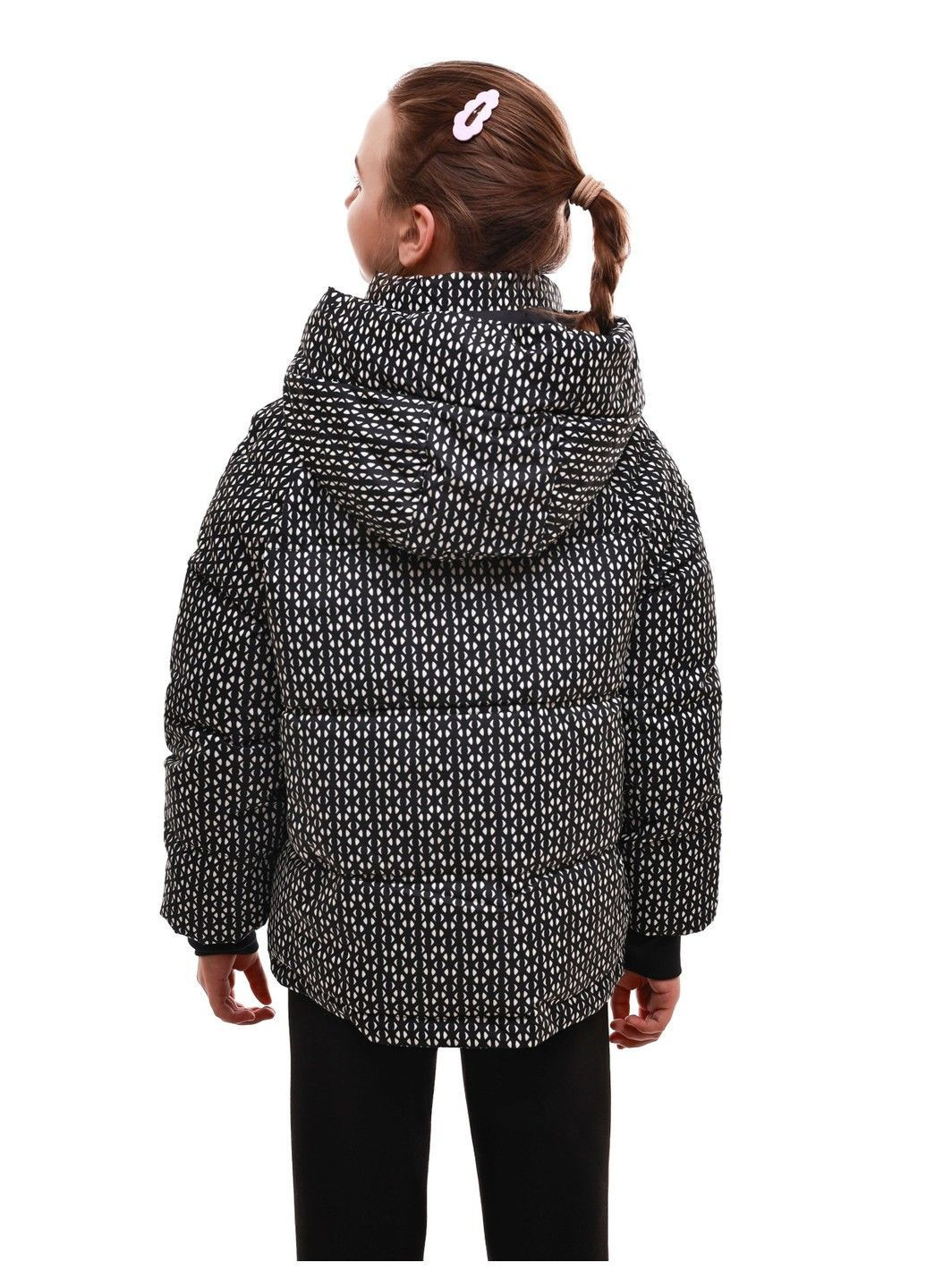 Чорна зимня куртка зимова для дівчинки підлітка No Brand