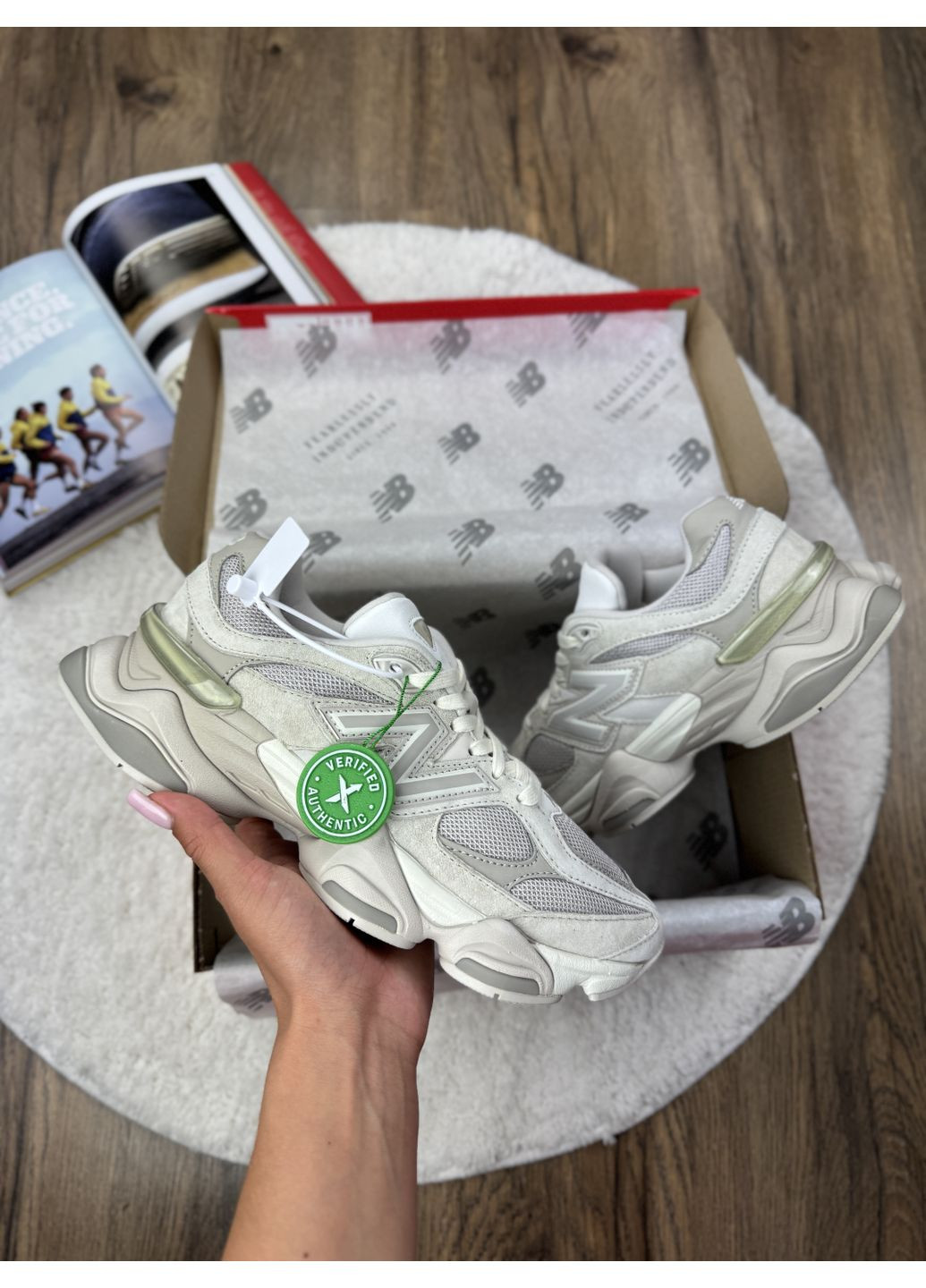 КРОСІВКИ ЖІНОЧІ NEW BALANCE 9060 GREY BEIGE НЬЮ БЕЛАНС 9060 No Brand сірі демісезони (369389002)