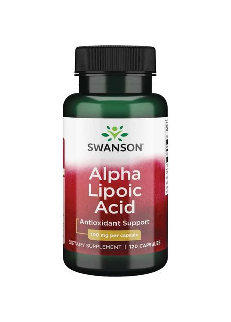 Натуральна добавка Alpha Lipoic Acid 100 mg, 120 капсул Swanson (324422109)