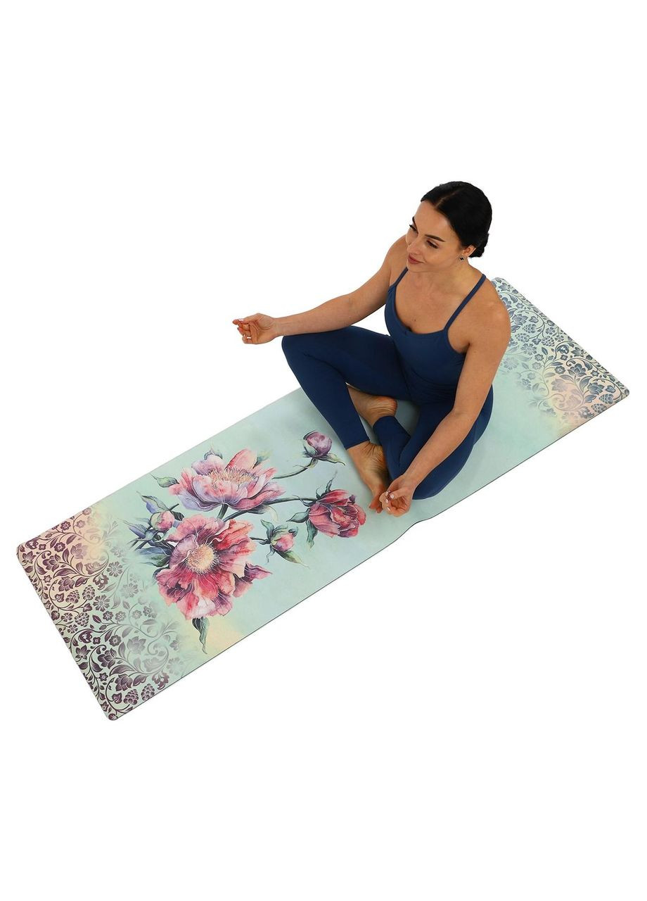 Килимок для йоги замшевий каучуковий FI-5662-23 Record (334304362)