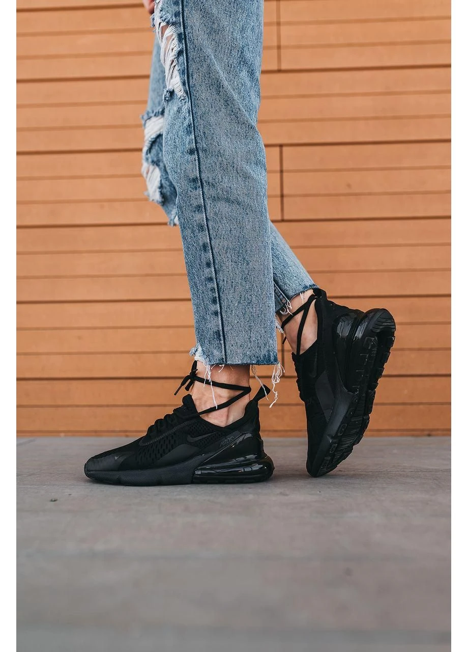 Черные демисезонные кроссовки мужские nike air max 270 black 5 найк аир макс 270 черные No Brand