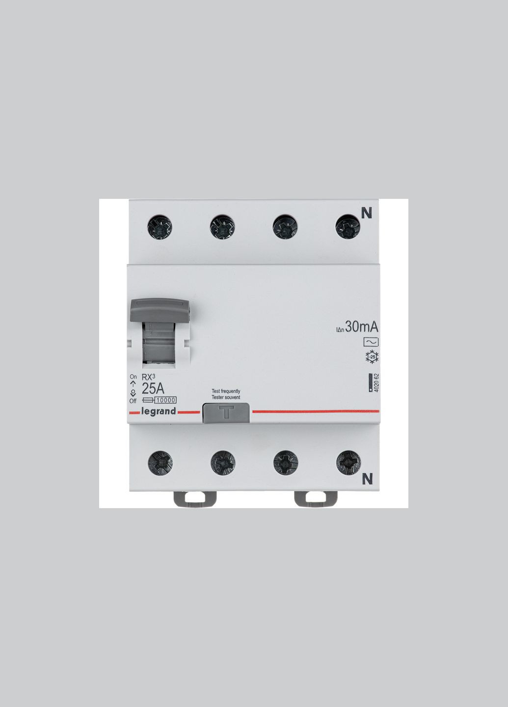 Устройство защитного отключения (УЗО) 4P 25А 30мА тип AC [402062] RX3 Legrand (337148098)