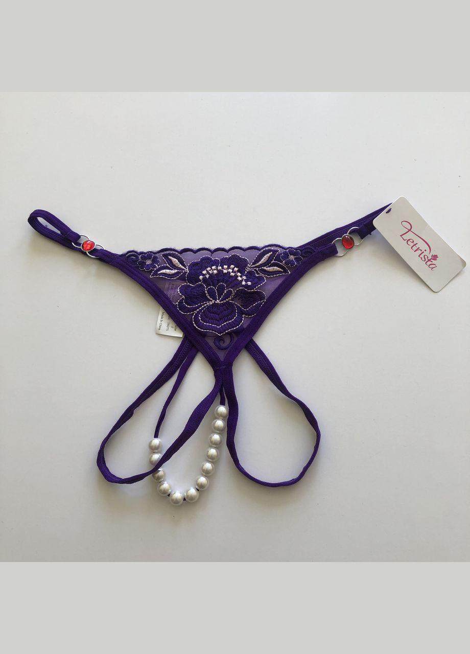 Трусики-стринги з перлинами No Brand (312005225)