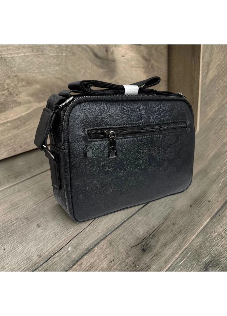 Сумка мессенджер Coach еко-шкіра 21,5х16х8 см чорна No Brand сумка мессенджер на плечо (400874310)