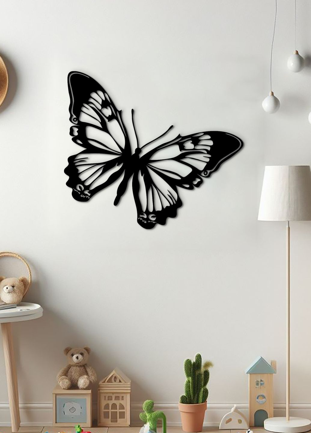 Деревянный декор для дома, декоративное панно на стену "Большая бабочка", картина лофт 25х28 см Woodyard (292112313)