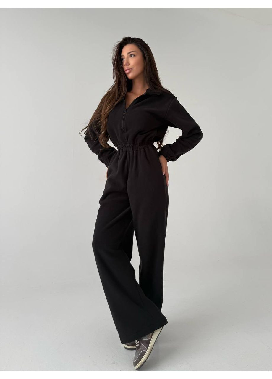 Комбінезон стильний двосторонній фліс,блискавка на грудях Україна чорний