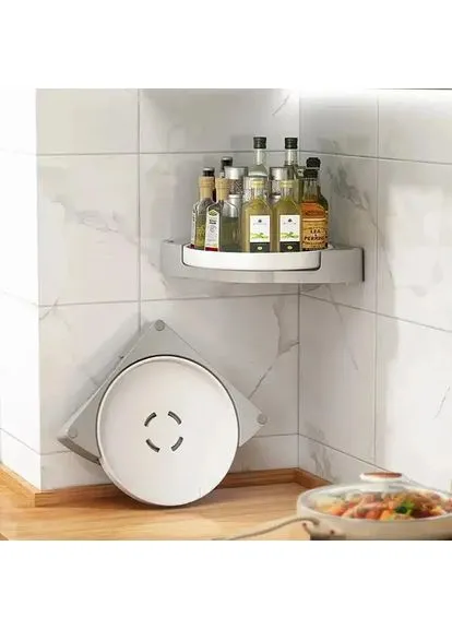 Угловое вращающееся полотнище для ванной комнаты Multi Functional Rotational Tray Esonstyle (394592147)