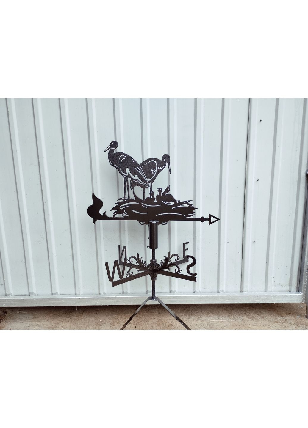 Флюгер на дом Аист №2 из металла 2 мм, флюгер на крышу No Brand (368896325)