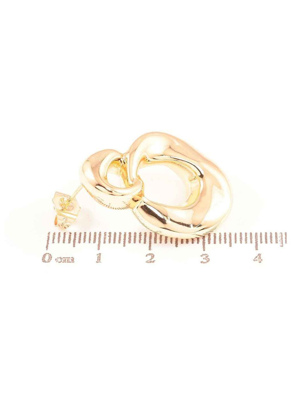Сережки пусети позолота 18K «Декоративні кільця» 285905 Xuping Jewelry (356457195)