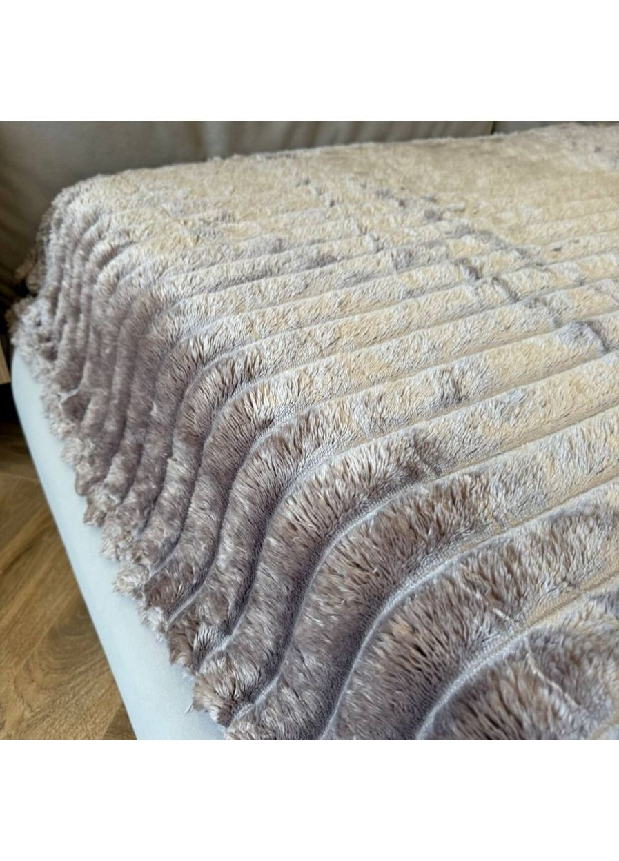 Плед-покрывало флисовый евро темно-коричневый 200х230 Королевский Шарпей PKS4 Malloory Home (351360871)