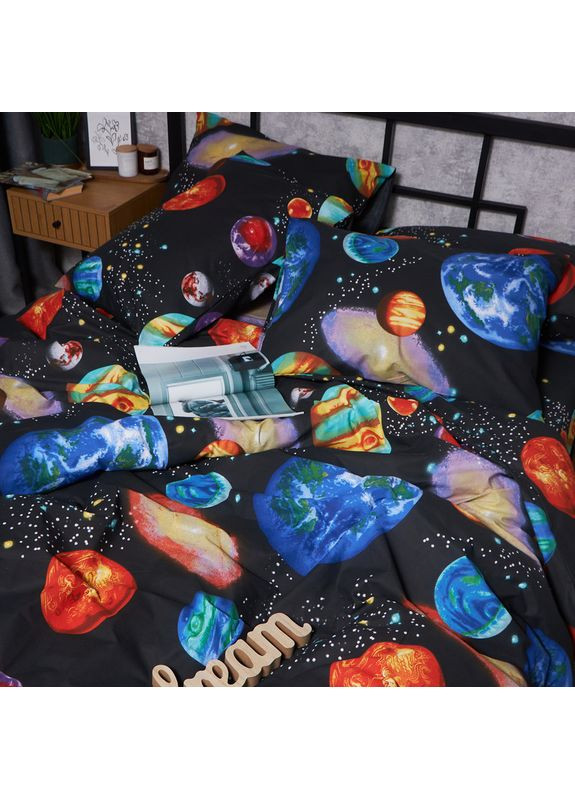 Комплект постільної білизни Бязь Gold Люкс «» Полуторний 143х210 наволочки 4х70х70 (MS-820007054) Moon&Star Universe Magic (356113120)