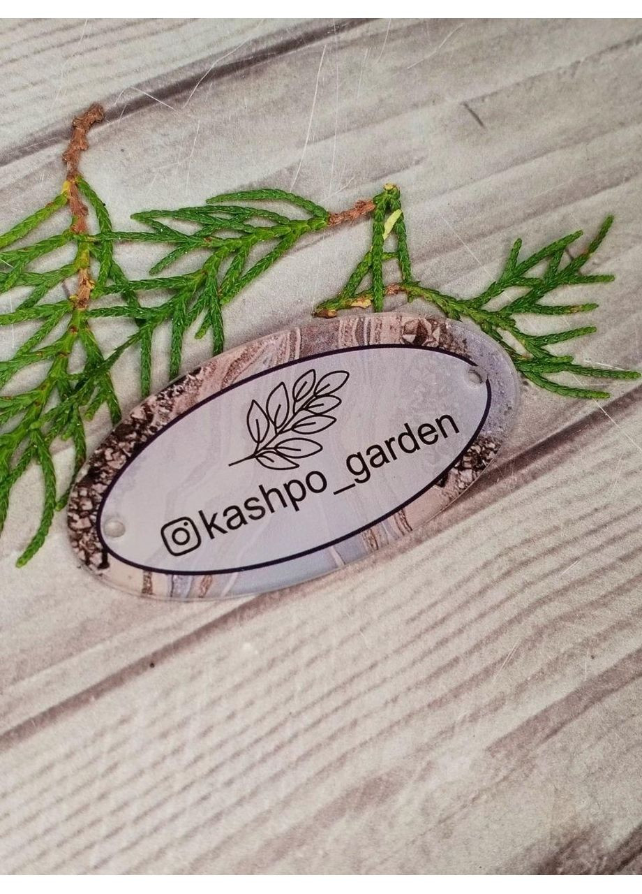 Бирки из акрила с цветным лого, Овальные МК0256 No Brand (361204306)