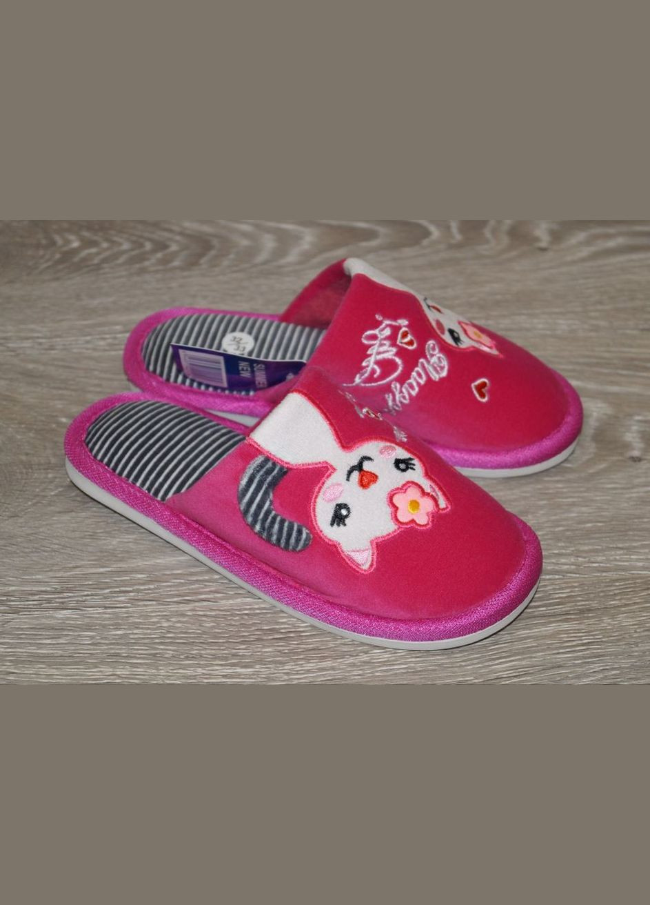 Тапочки для дівчинки з оригінальним дизайном малинові Plaazzo (290982117)