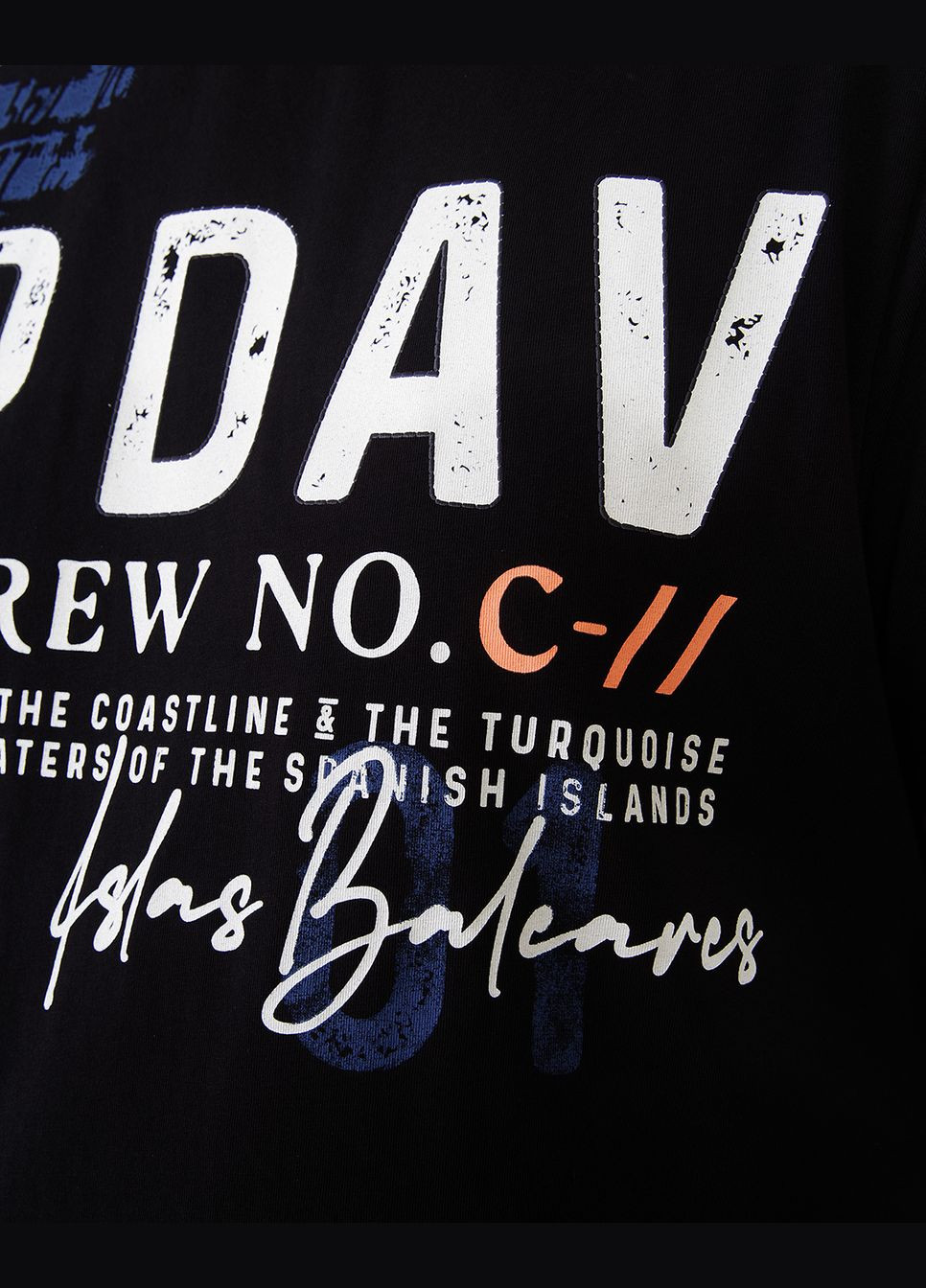 Синяя футболка-футболка мужская для мужчин Camp David