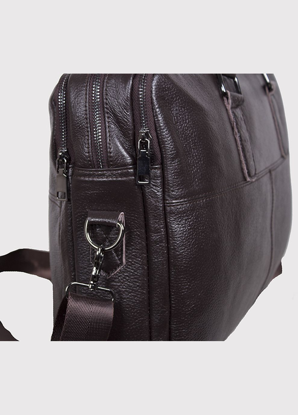 Мужская кожаная сумка R1902BROWN-111 коричневая No Brand (370848433)