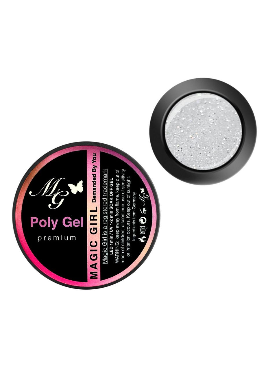 Полигель светоотражающий для наращивания PolyGel Light молочный 15мл. Magic Girl (303635314)