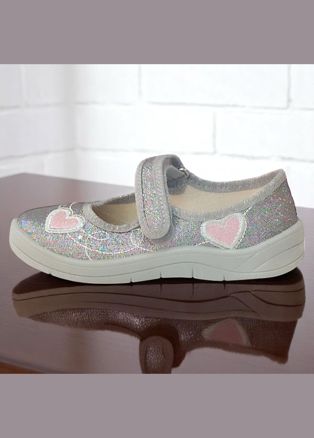 Ортопедичні закриті тапочки капчики на липучці для дівчинки зміна в садок Валді Waldi (332625413)