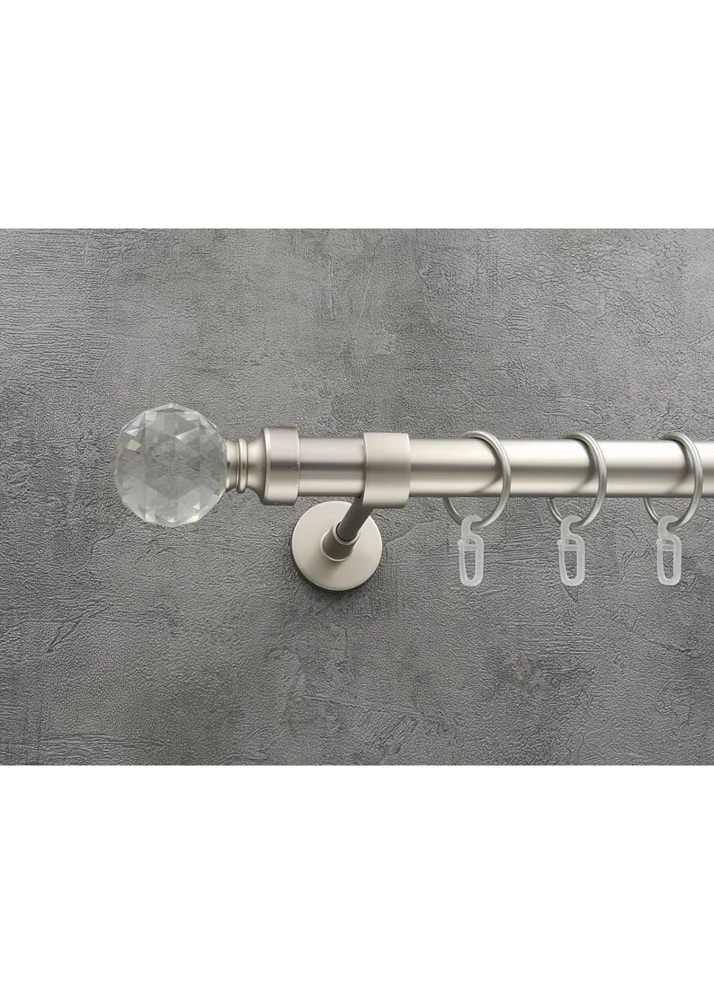 Карниз Люмієра гладка штанга одинарний модерн 25 мм 240 см Сатин Quadrum (352778380)