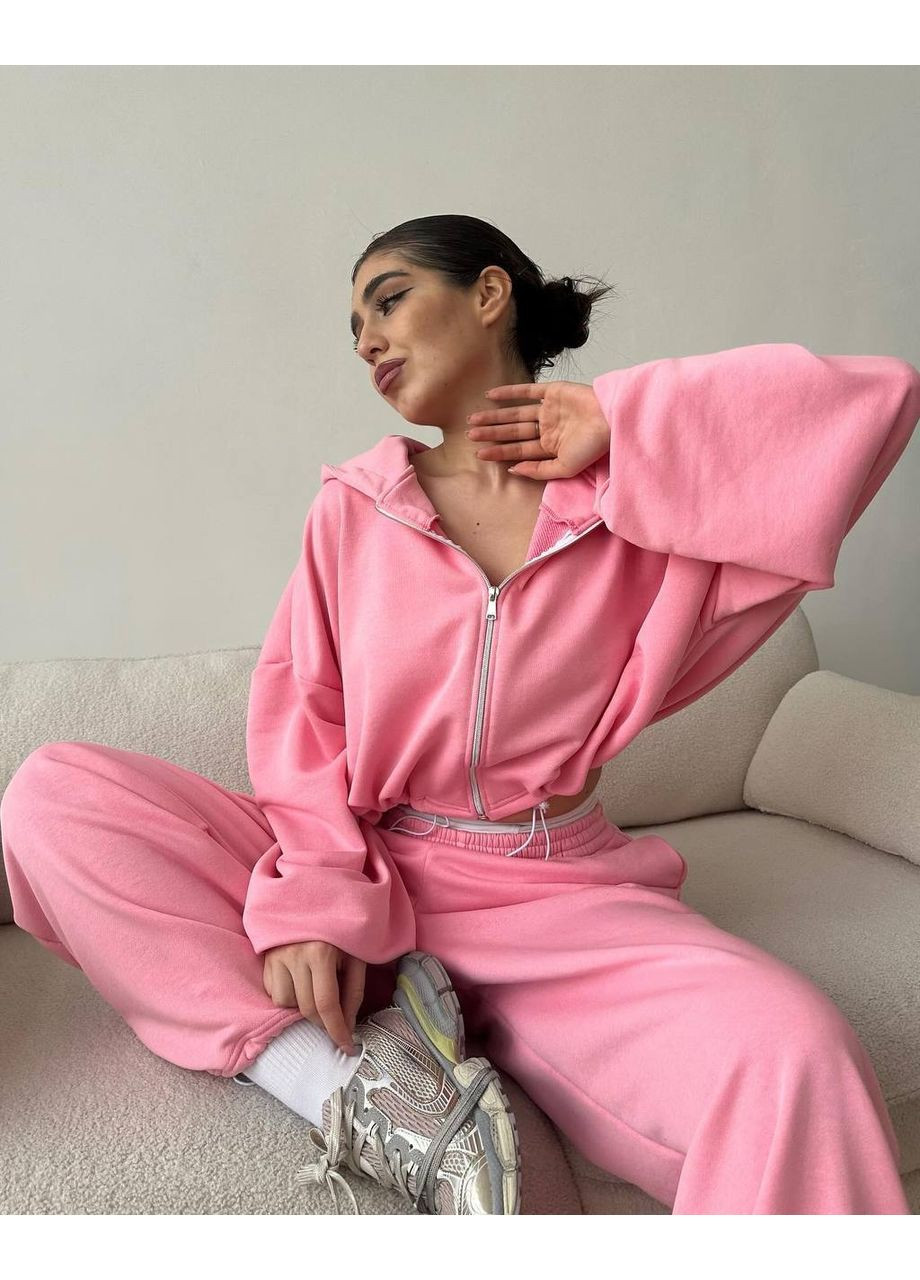Женский спортивный костюм оверсайз No Brand Б1436/1437-350/3 (348361267)