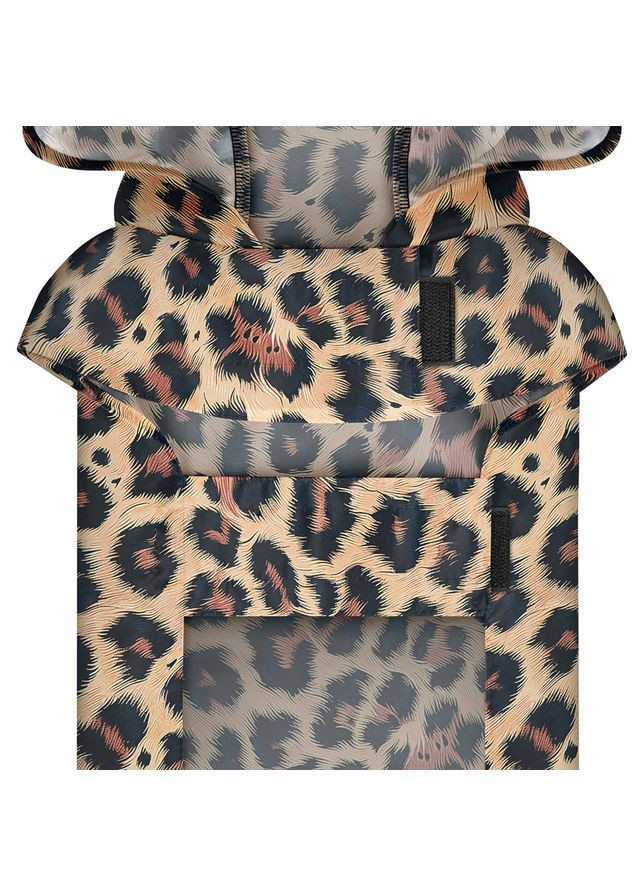 Дождевик-накидка с капюшоном для собак Clothes, рисунок "Леопард",, А 26-29 см, B 32-41 см, С 21-26 см WAUDOG (363201033)