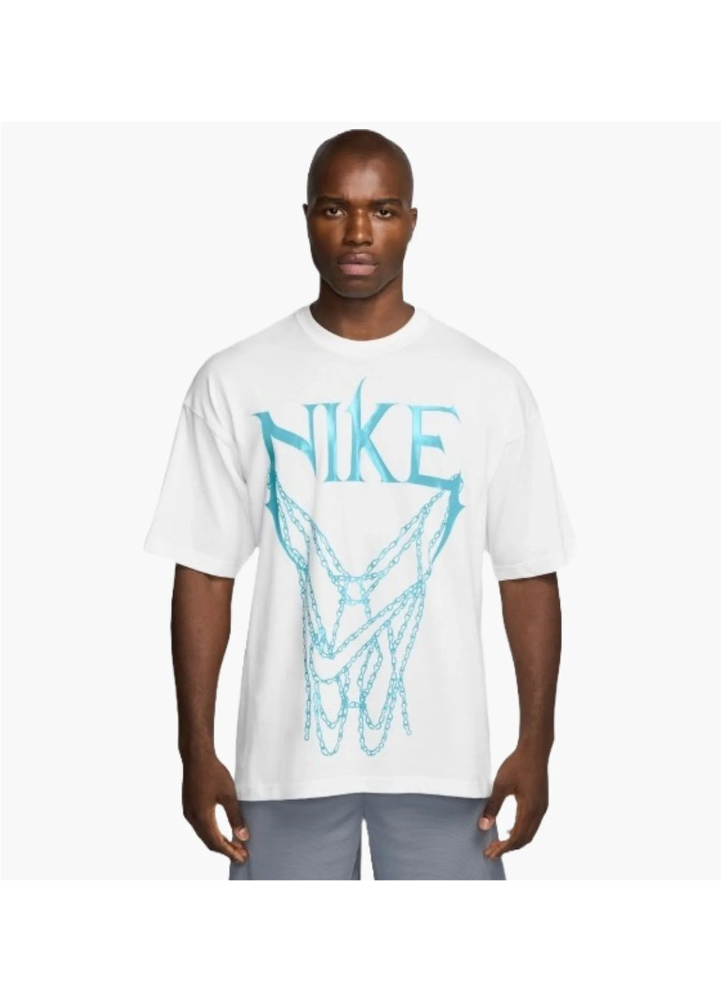 Біла футболка чоловіча basketball t-shirt white Nike