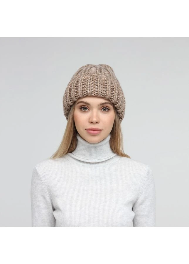 Шапка ковпак жіноча коричнева LuckyLOOK 360-779 (322780709)