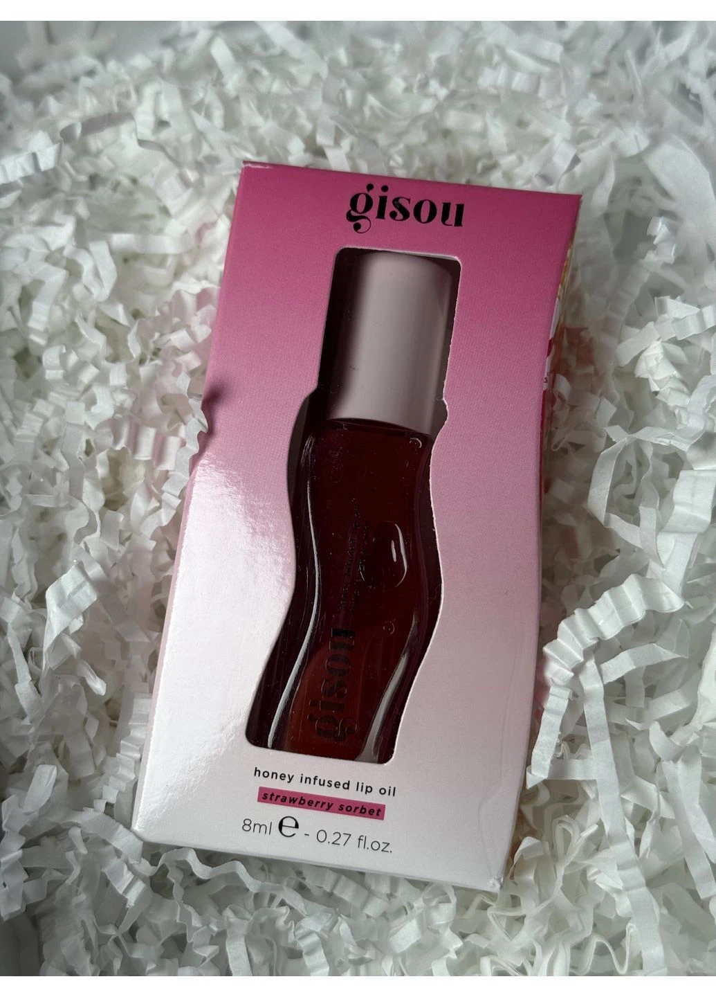 Олійка блиск для губ Honey Infused Lip Oil Strawberry Sorbet 8 ml Gisou (376130562)