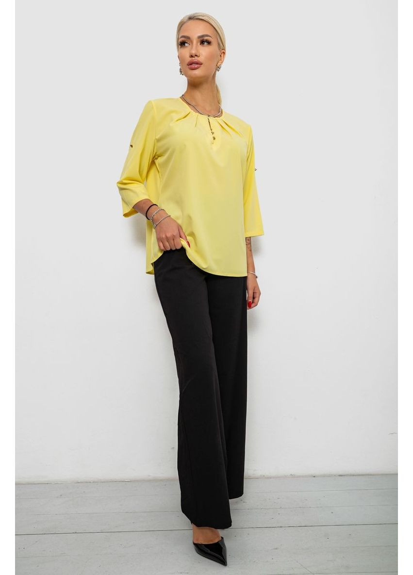 Жовта блуза однотонна,, 230r1121-1 Ager
