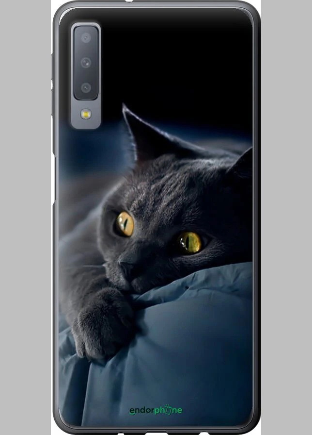 Чехол на Samsung Galaxy A7 (2018) A750F Дымчатый кот "825u-1582-70447" Endorphone (339877123)