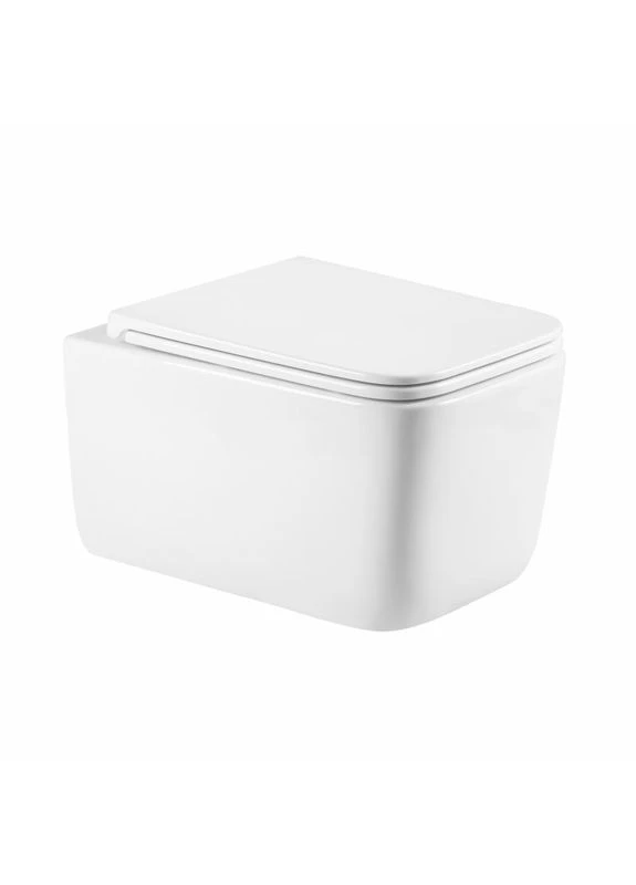 Унитаз подвесной Gemini безободковый с сиденьем Soft-close QTGEM26W45430 Qtap (397570626)