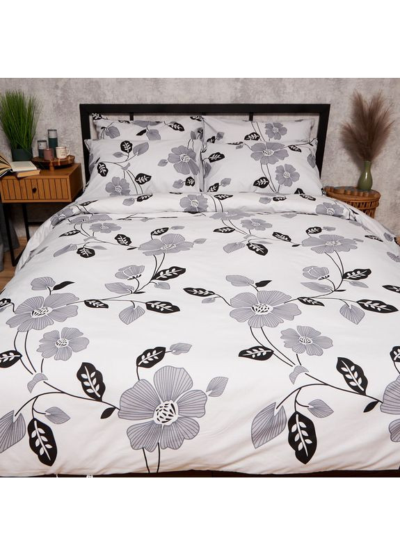Комплект постільної білизни Бязь Gold Люкс двоспальні 175х210 наволочки 2х70х70 (MS-820009422) Moon&Star Misty Petals (356116376)