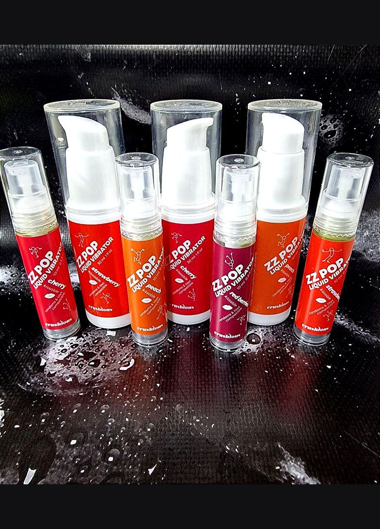 Рідкий вібратор із смаком персика Zz Pop, 10 мл Crushious (297133519)