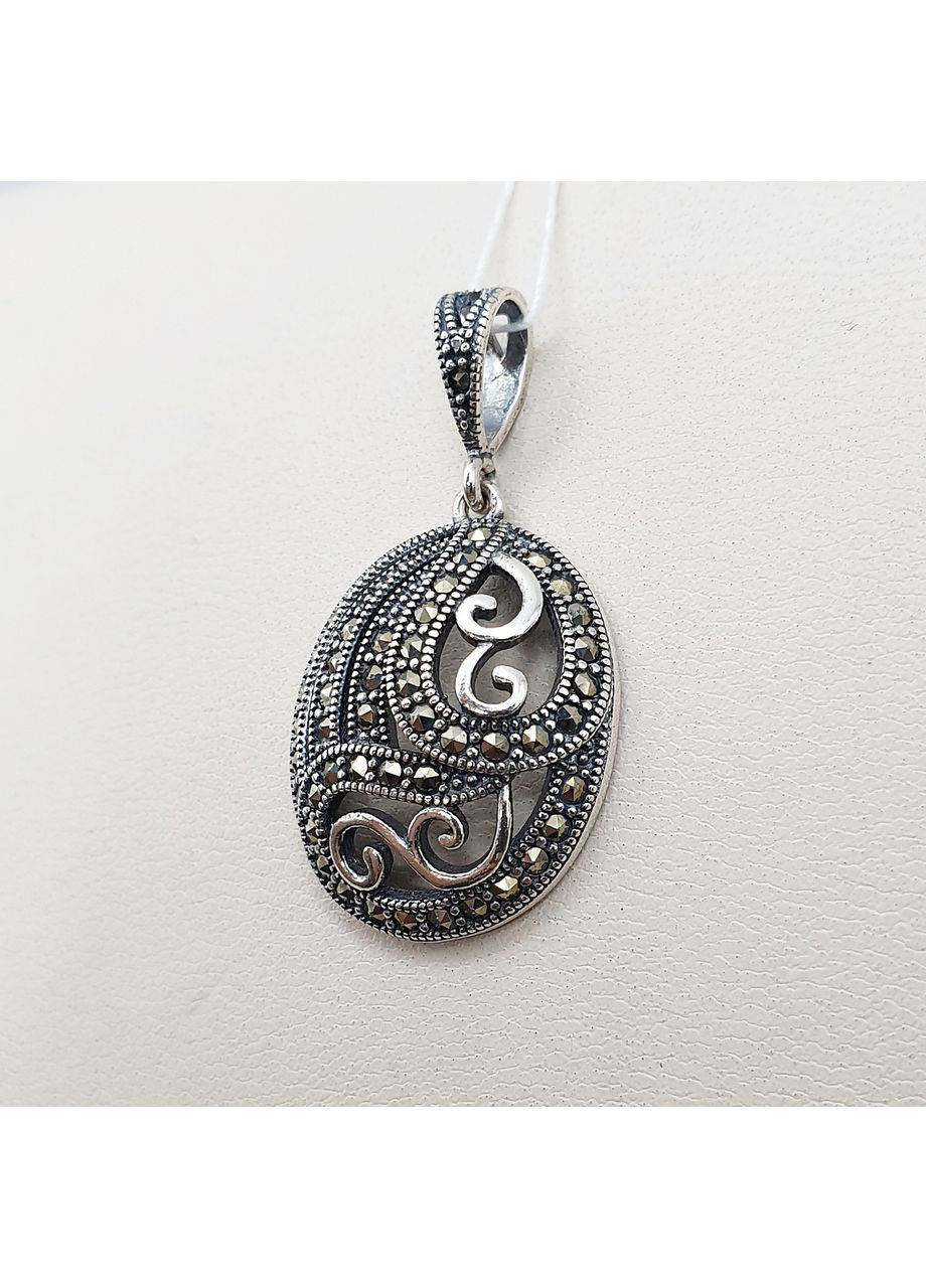 Кулон срібний з марказитом 4,32 г No Brand (369737722)