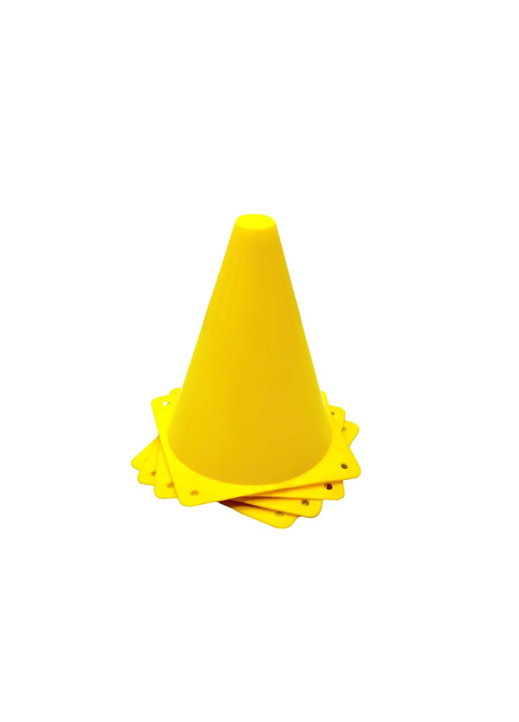 Конусы-фишки спортивные 17 см (набор 4 штуки) желтые (A-022204) EasyFit (323214074)