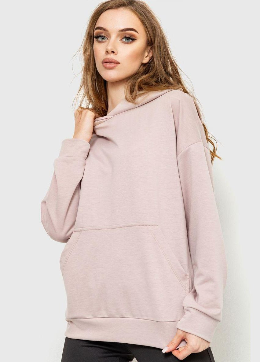 Худи женский двухнитка, цвет светло-бежевый, Ager (269454119)