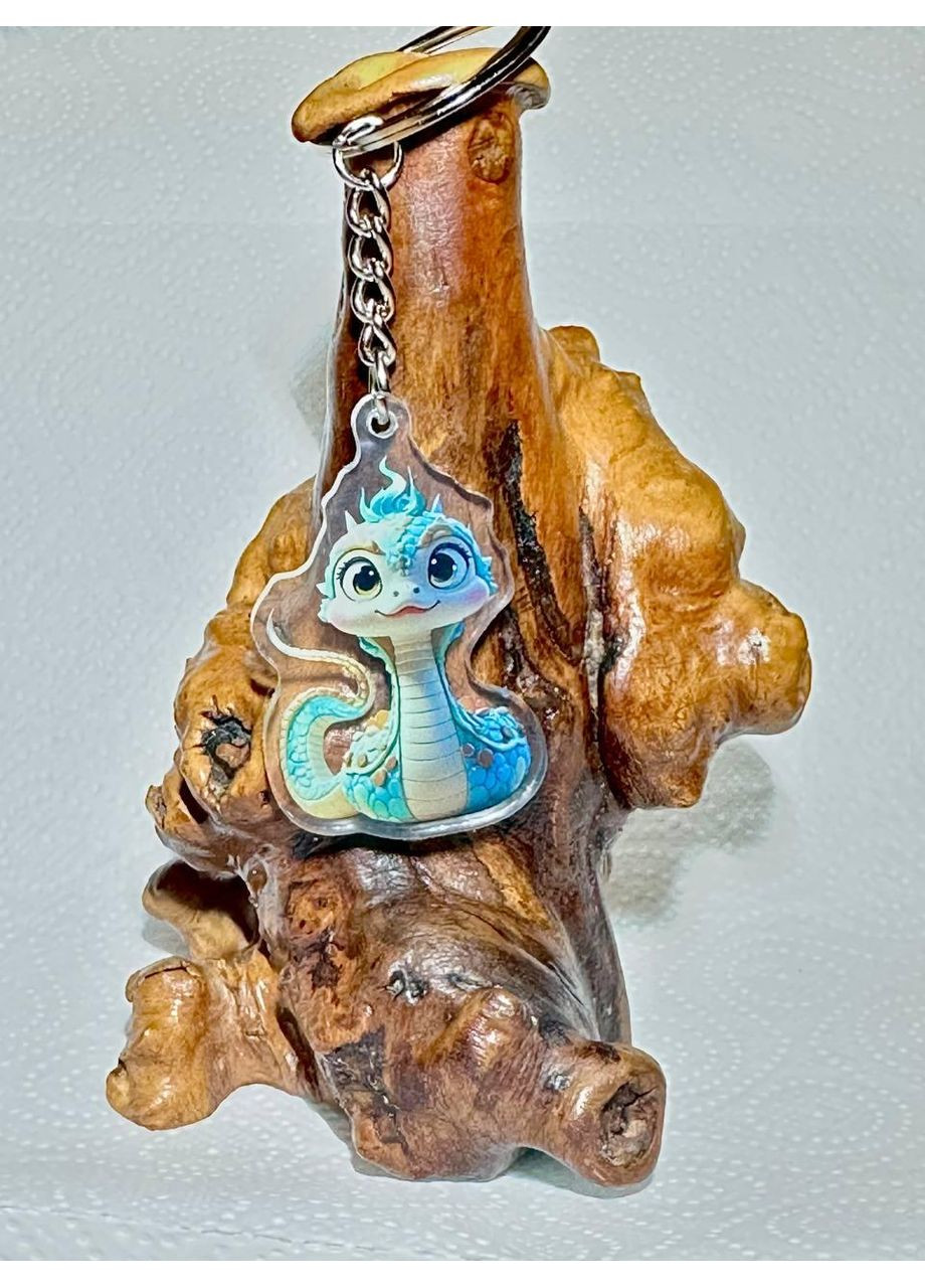 Акриловый брелок для ключей с изображением символа года по Китайскому гороскопу ГОД ЗМЕИ 6 см * 5 см No Brand (315599550)