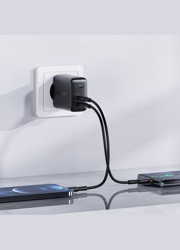 Зарядное устройство с быстрой зарядкой A5 PD32W |USB/Type-C| Acefast (337351111)