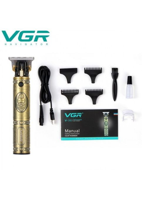 Профессиональная машинка для стрижения волос, бороды, усов триммер V-085 с насадками. VGR (318018396)