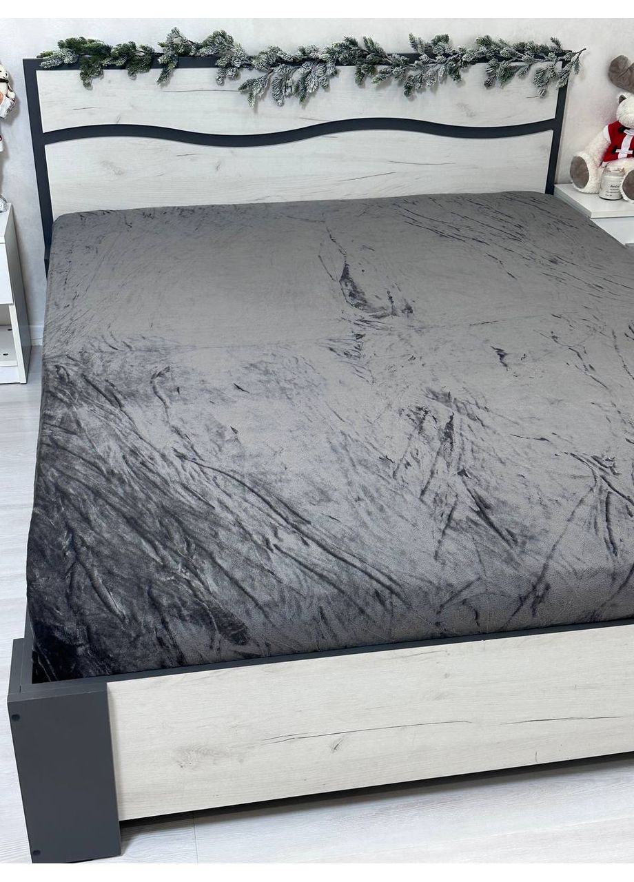 Велюровая простыня на резинке 160*200см Vishnya (372113107)